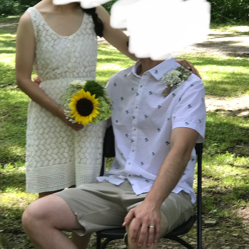 STRADIVARIUS White Summer Dress, Knee Length, S - Picture 11 of 12